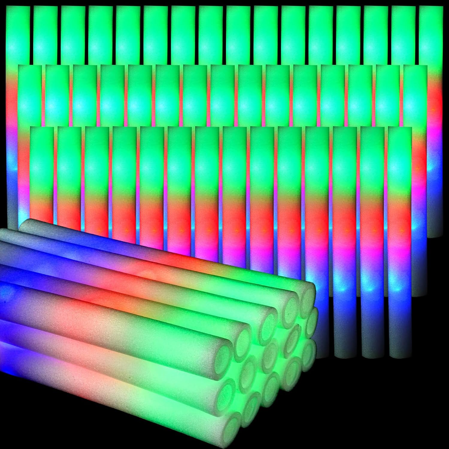 Flashing Led Foam Sticks Party - 30 قطعة من أعواد التوهج الرغوية