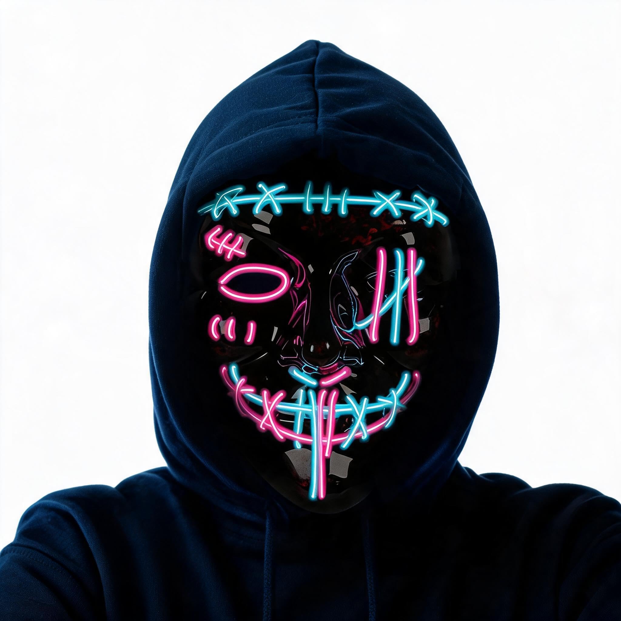 3 قطع من أقنعة الهالوين المخيف - مراجعة Led Purge Mask Halloween وسعره