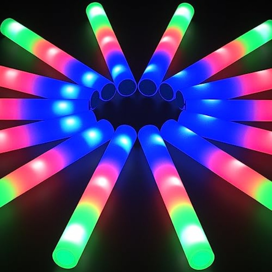 عصي إضاءة رغوية مضيئة بالجملة، - مراجعة Flashing Led Foam Sticks Party وسعره