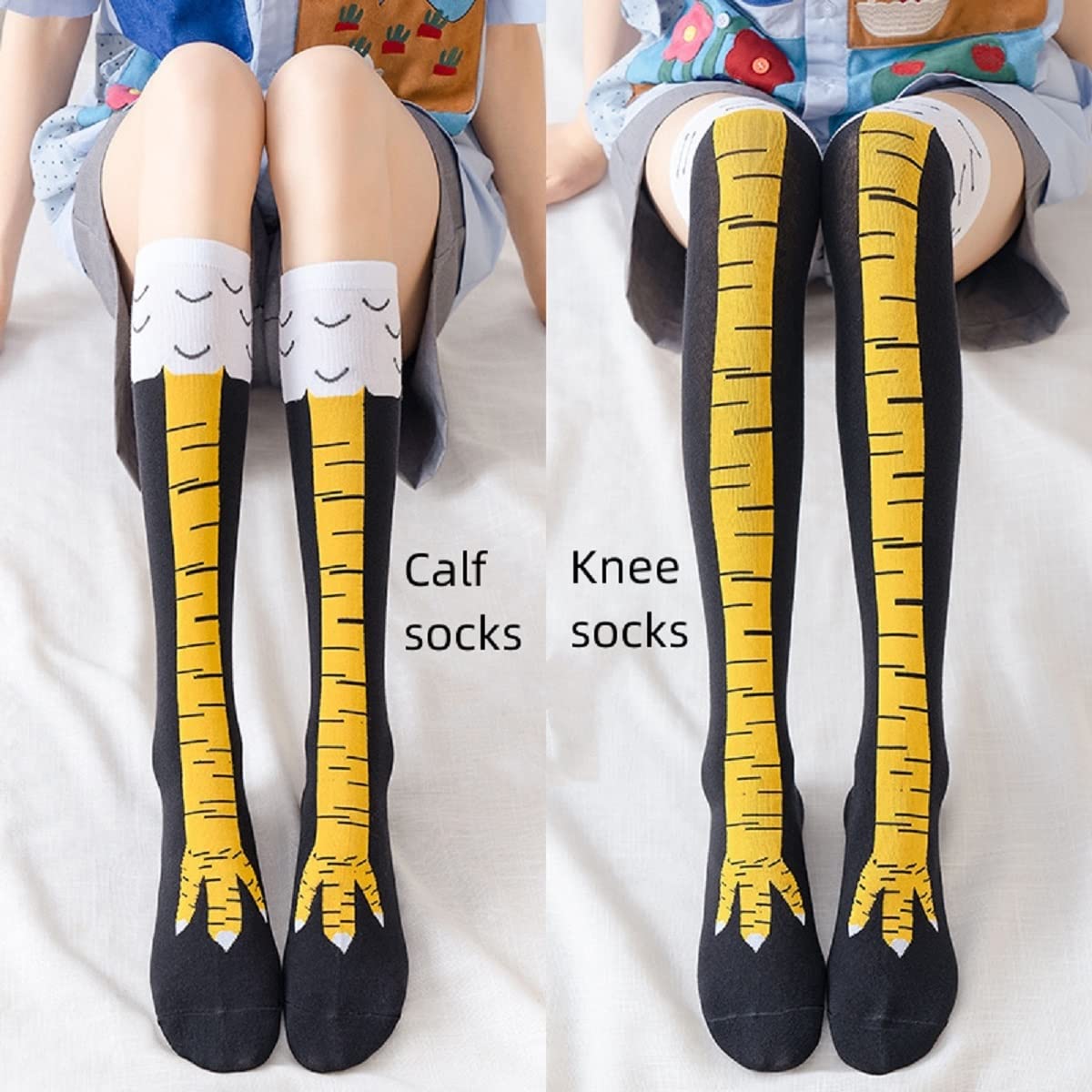 النساء الفخذ العليا جوارب أقدا - مراجعة Funny Chicken Leg Socks وسعره
