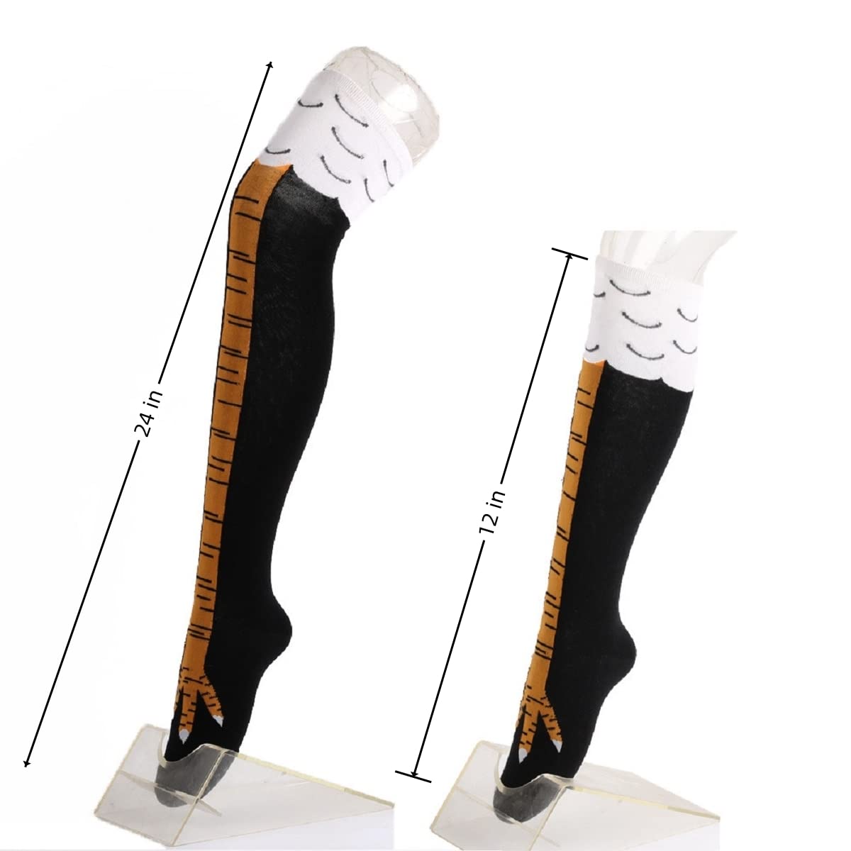 النساء الفخذ العليا جوارب أقدا - مراجعة Funny Chicken Leg Socks وسعره