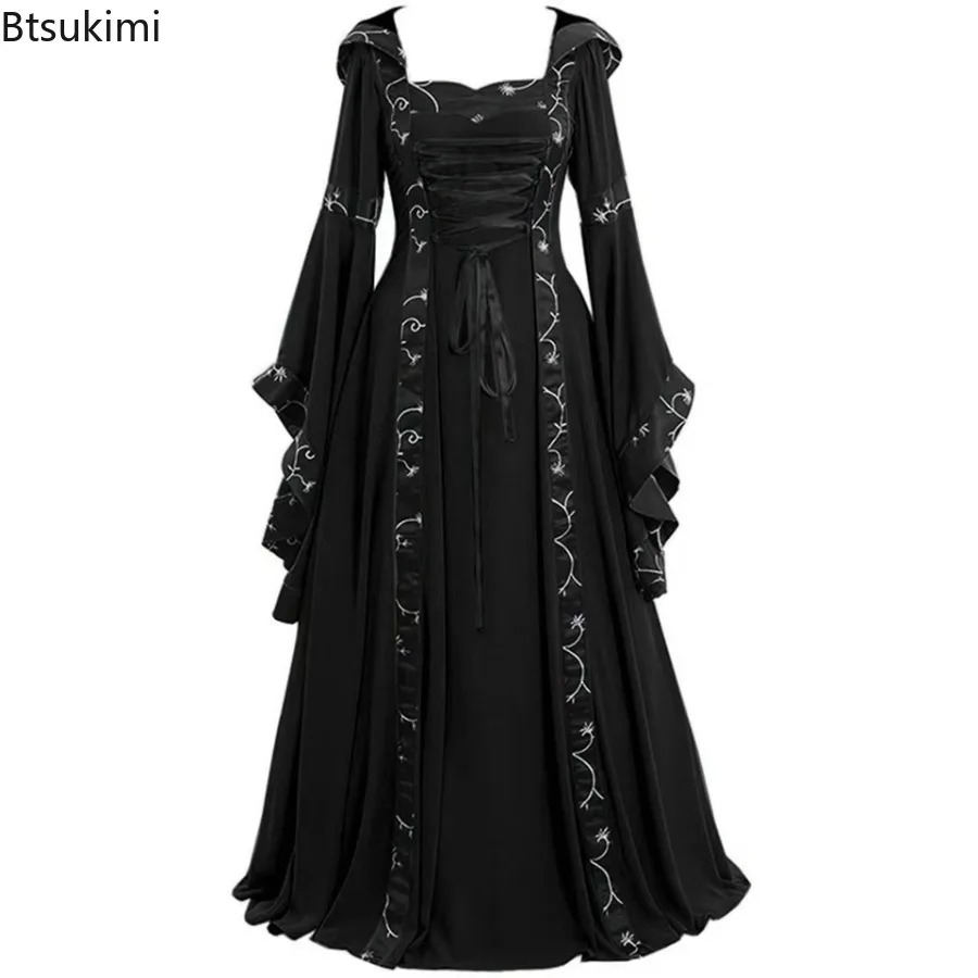 فستان ماكسي جديد للنساء بتصميم - مراجعة Medieval Renaissance Dress Women وسعره