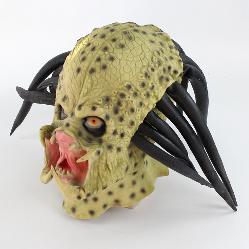 قناع رأس من اللاتكس على شكل مف - مراجعة Latex Alien Mask Realistic وسعره