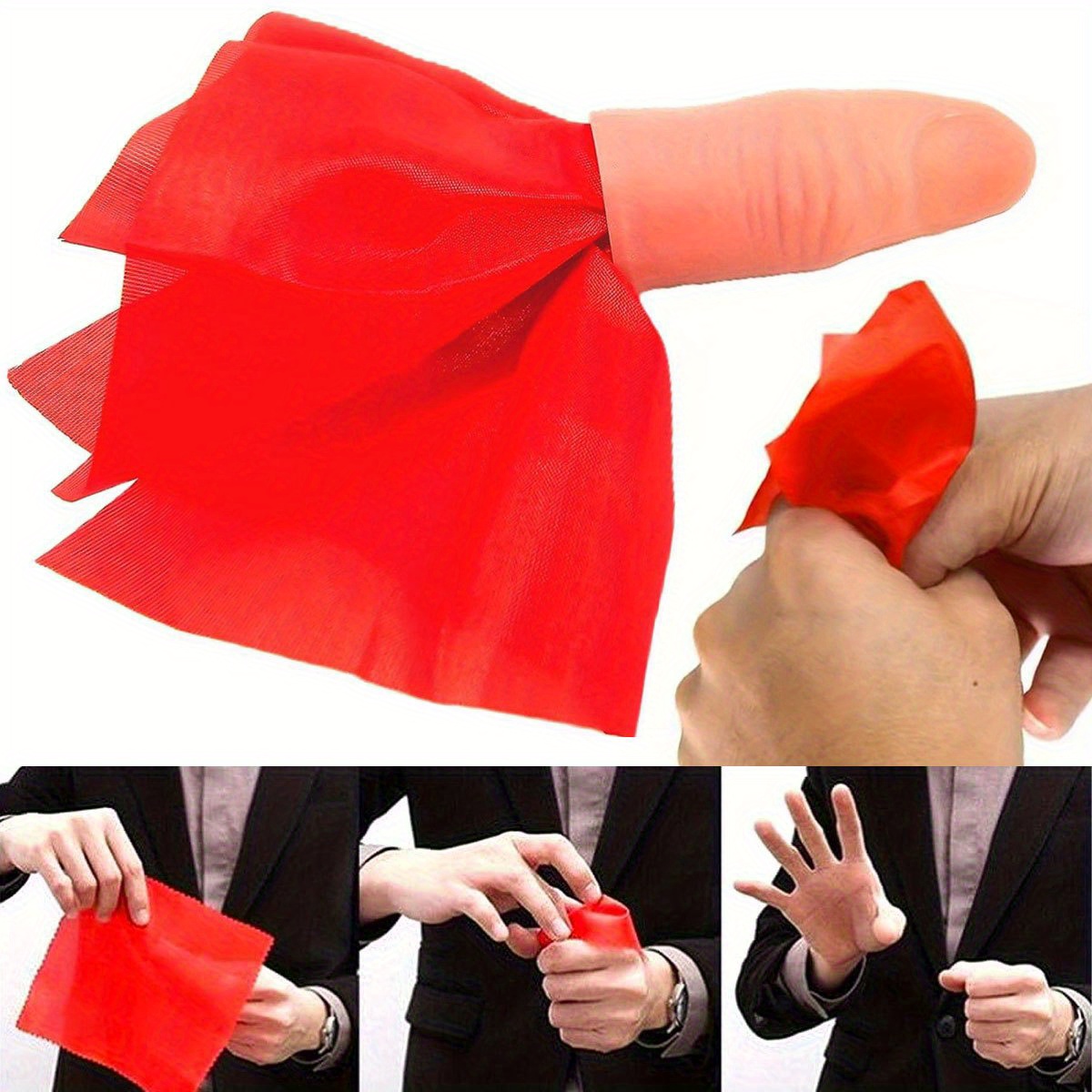 1 مجموعة وشاح فانيش ماجيك الإب - مراجعة Thumb Tip Magic Trick Set وسعره