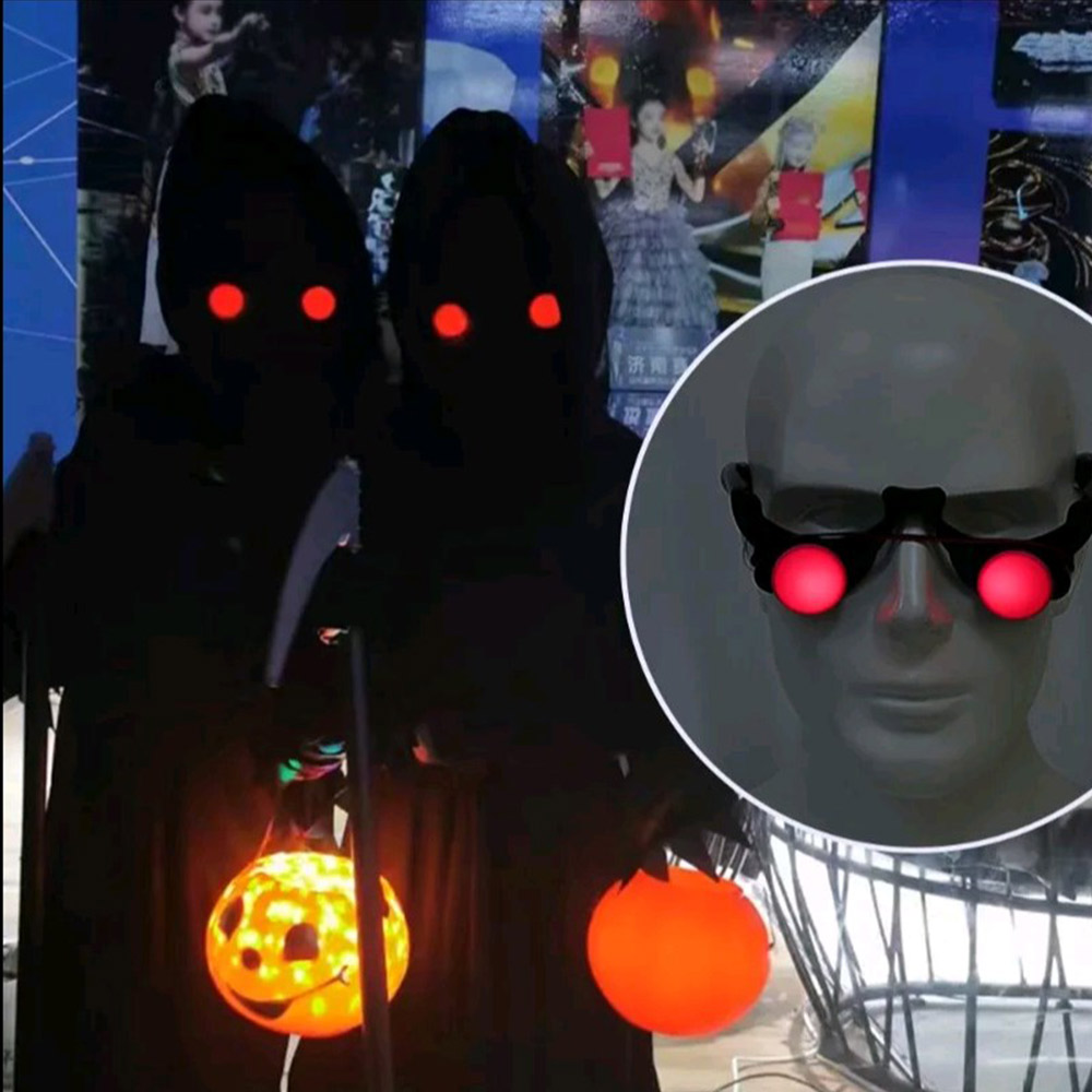 نظارات العين الحمراء للرعب في  - مراجعة Glow In The Dark Party Glasses وسعره