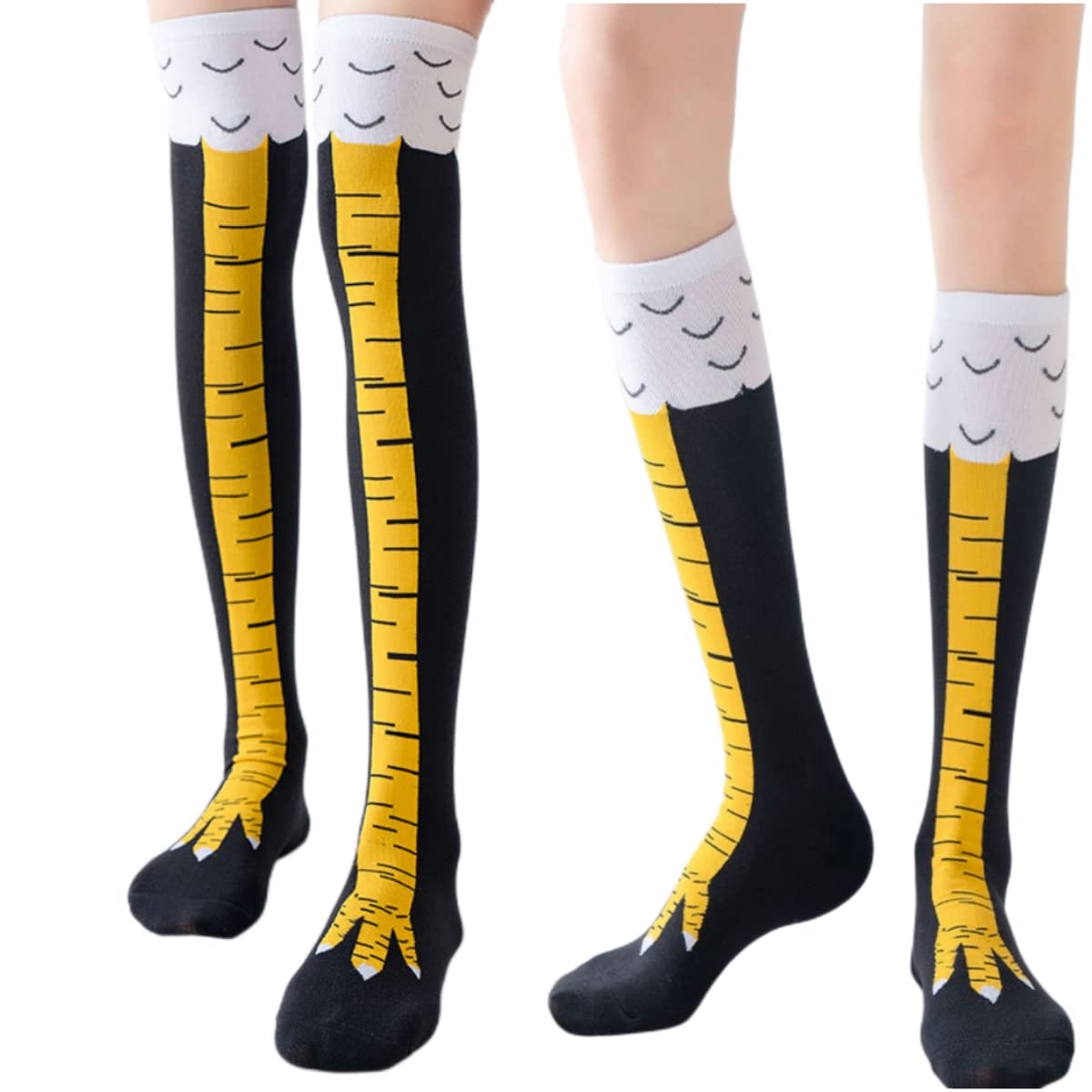 1/2/5 أزواج من الجوارب النسائي - مراجعة Funny Chicken Leg Socks وسعره