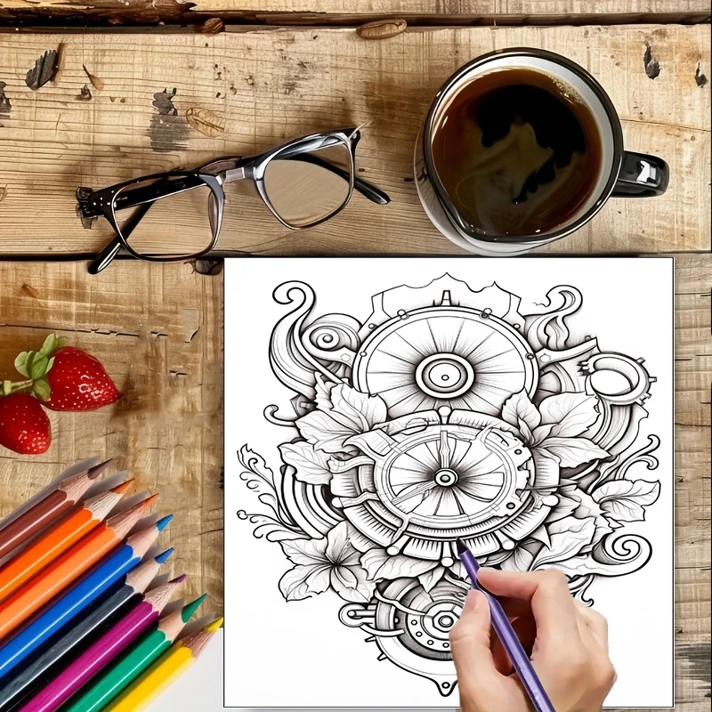 كتاب تلوين بتصميم زهور ستيمبان - مراجعة Party Supplies وسعره