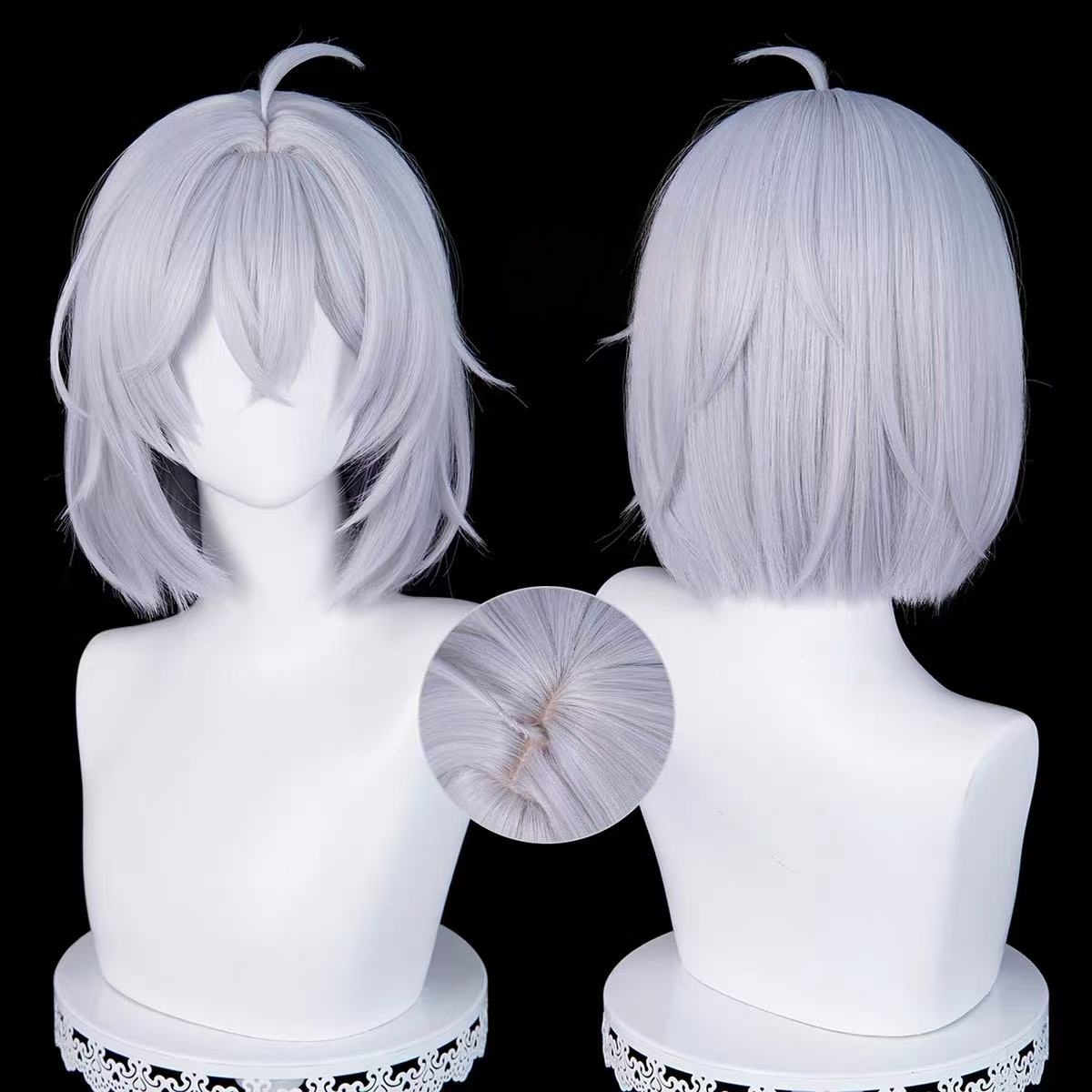 شعر مستعار أنيق ‌ صفر ‌   شعر  - مراجعة Anime Cosplay Wig Heat Resistant وسعره