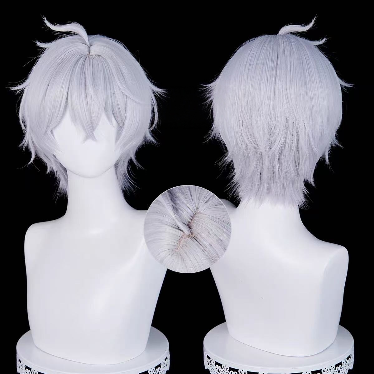 شعر مستعار أنيق ‌ صفر ‌   شعر  - مراجعة Anime Cosplay Wig Heat Resistant وسعره