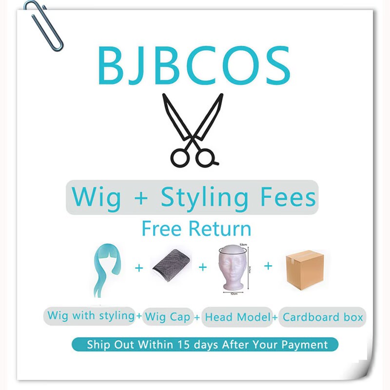 شعر مستعار أنيق ‌ صفر ‌   شعر  - مراجعة Anime Cosplay Wig Heat Resistant وسعره